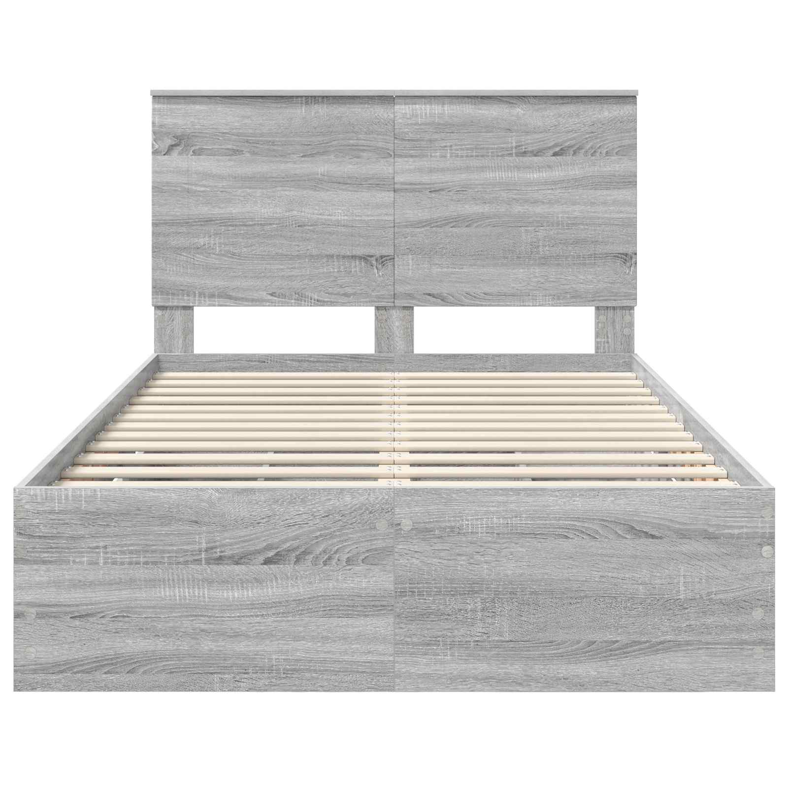 Σκελετός Κρεβατιού Γκρίζο Σονομα 120 x 190 cm Μηχανήματος Ξύλο