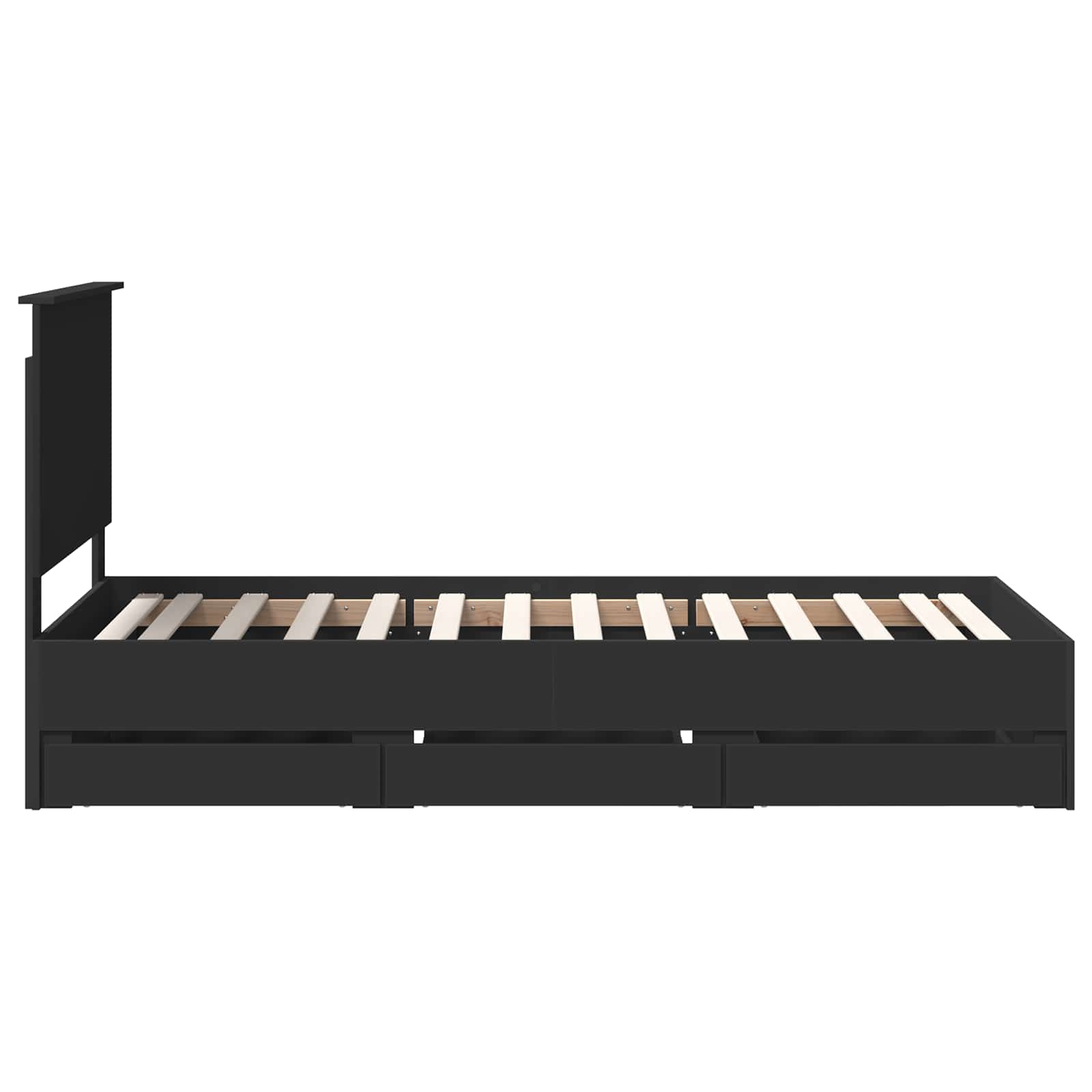 Σκελετός Κρεβατιού Μαύρο 100 x 200 cm Μηχανήματος Ξύλο