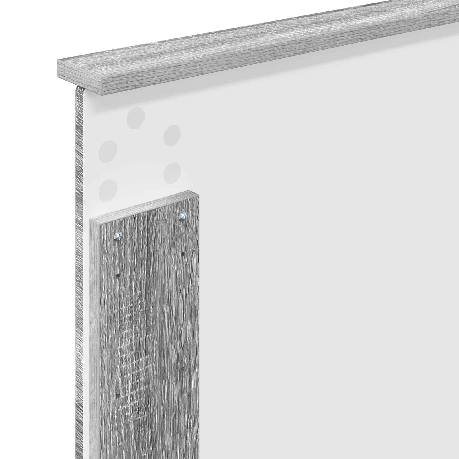 Σκελετός Κρεβατιού Γκρίζο Σονομα 90 x 190 cm Μηχανήματος Ξύλο