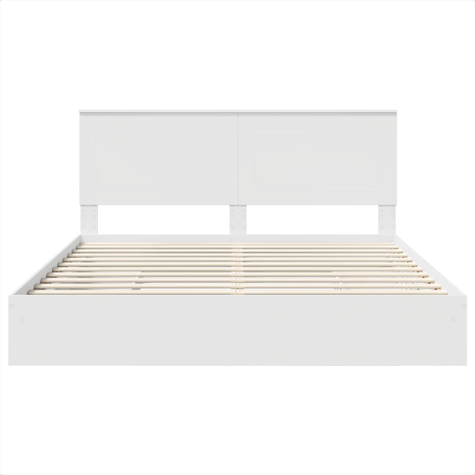 Κρεβάτι Αποθήκης Λευκό 180 x 200 cm Επεξεργασμένο ξύλο