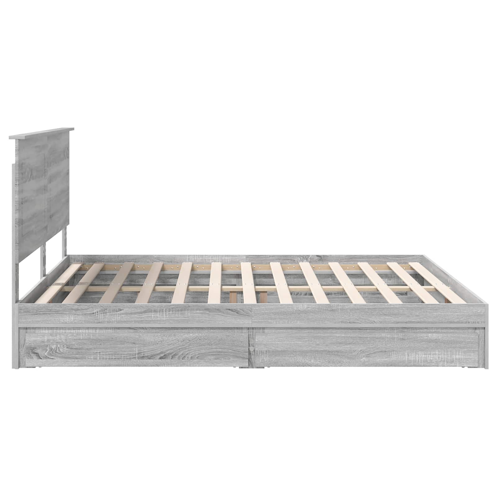 Κρεβάτι Αποθήκης Γκρίζο Σονομα 180 x 200 cm Επεξεργασμένο ξύλο