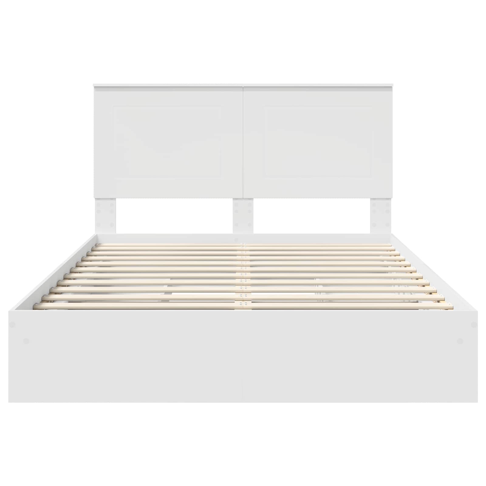 Κρεβάτι Αποθήκης Λευκό 160 x 200 cm Επεξεργασμένο ξύλο