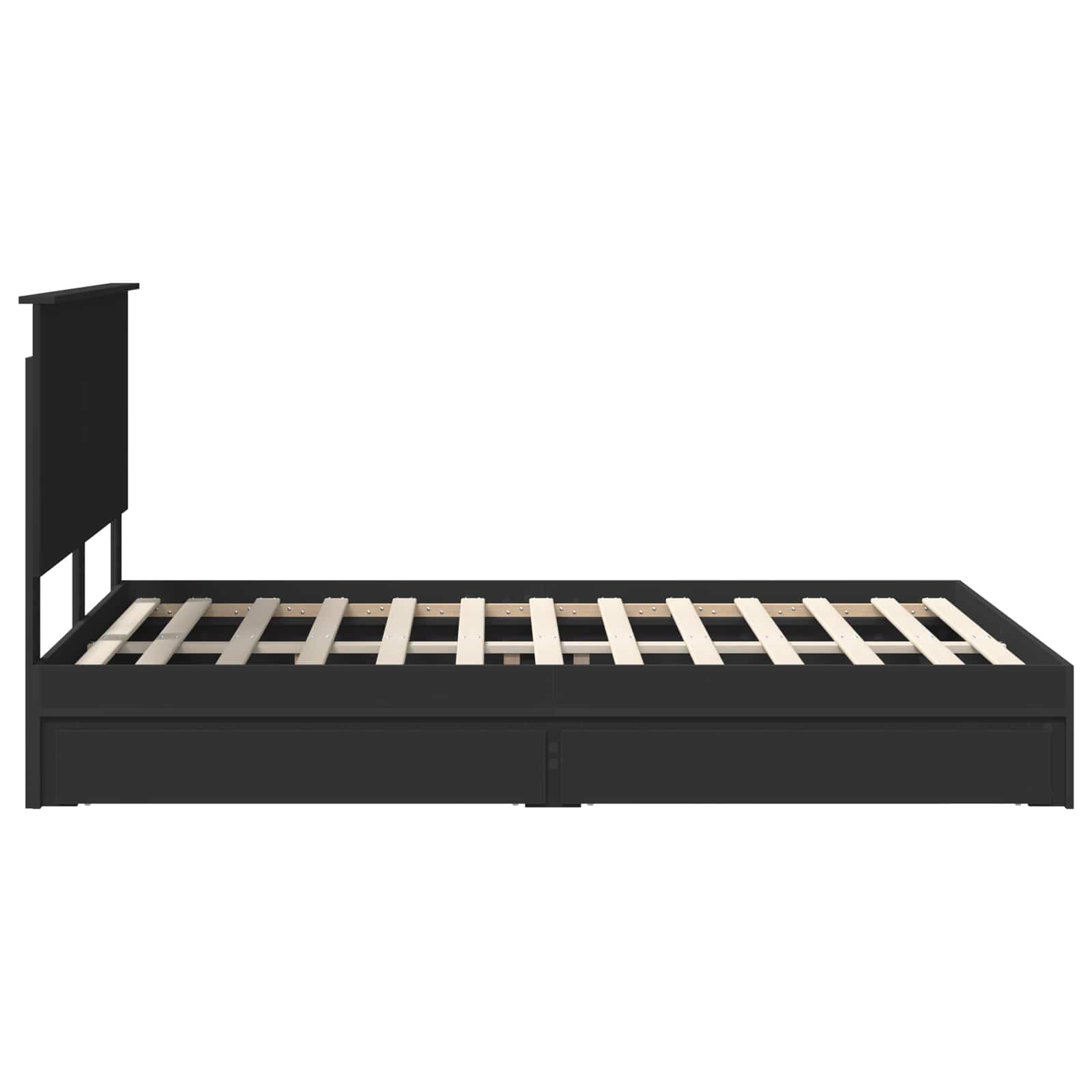 Κρεβάτι Αποθήκης Μαύρο 150 x 200 cm Επεξεργασμένο ξύλο