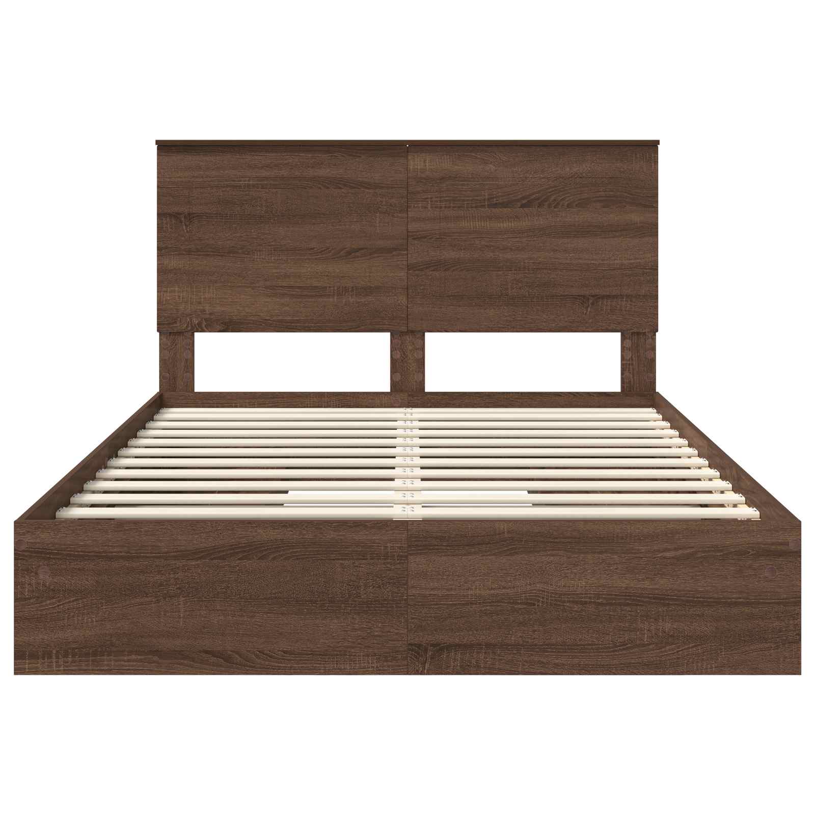 Κρεβάτι Αποθήκης Καφέ δρυς 150 x 200 cm Επεξεργασμένο Ξύλο