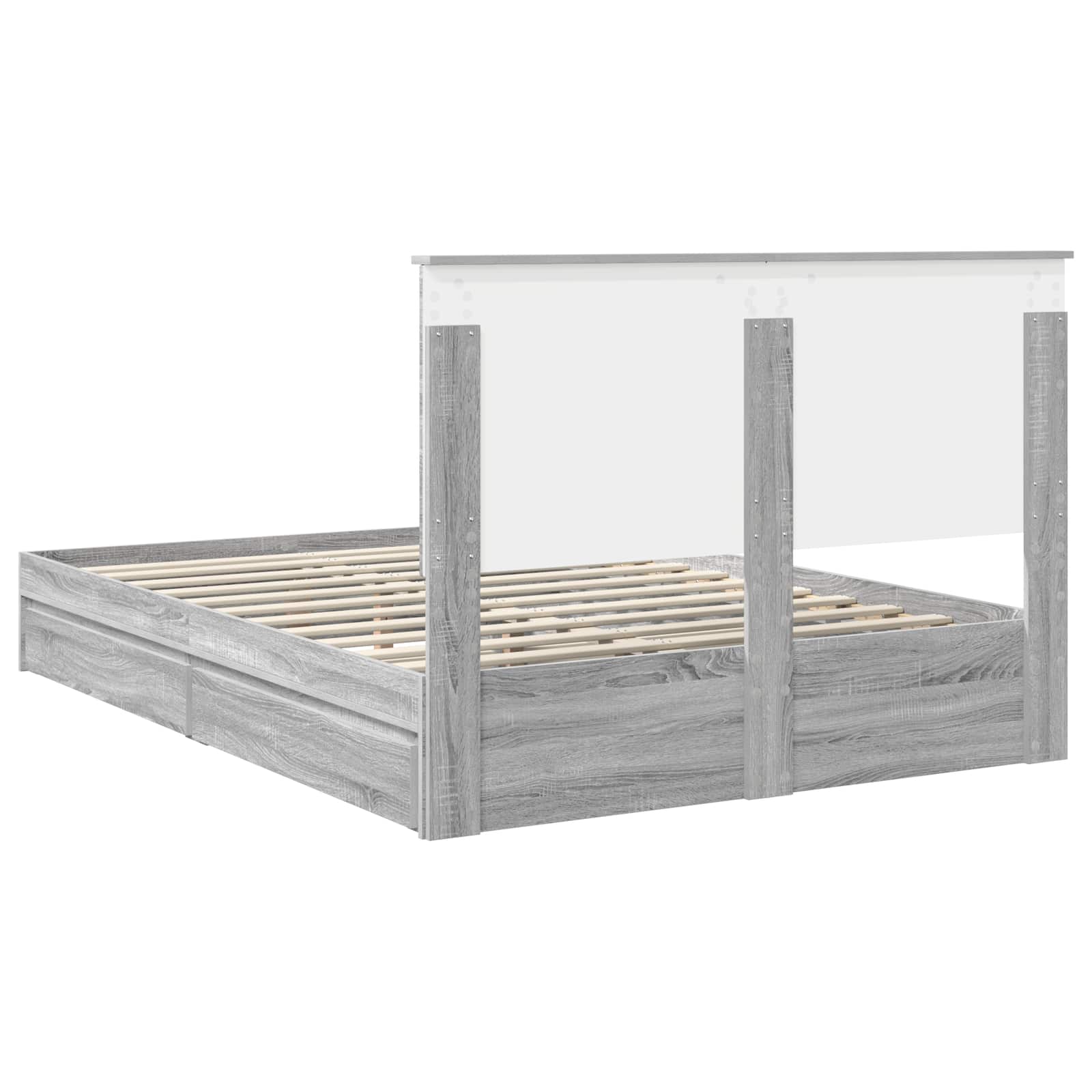 Κρεβάτι Αποθήκης Γκρίζο Σονομα 140 x 200 cm Επεξεργασμένο ξύλο