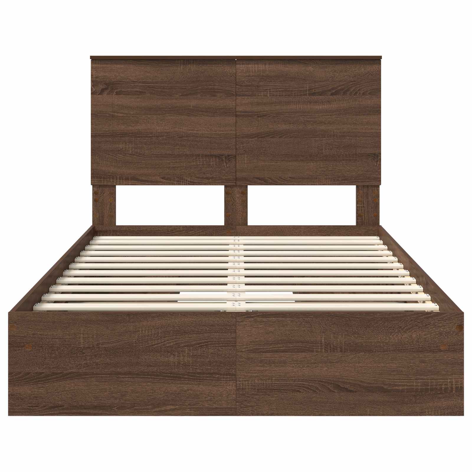 Κρεβάτι Αποθήκης Καφέ δρυς 135 x 190 cm Επεξεργασμένο Ξύλο - Pakobazaar
