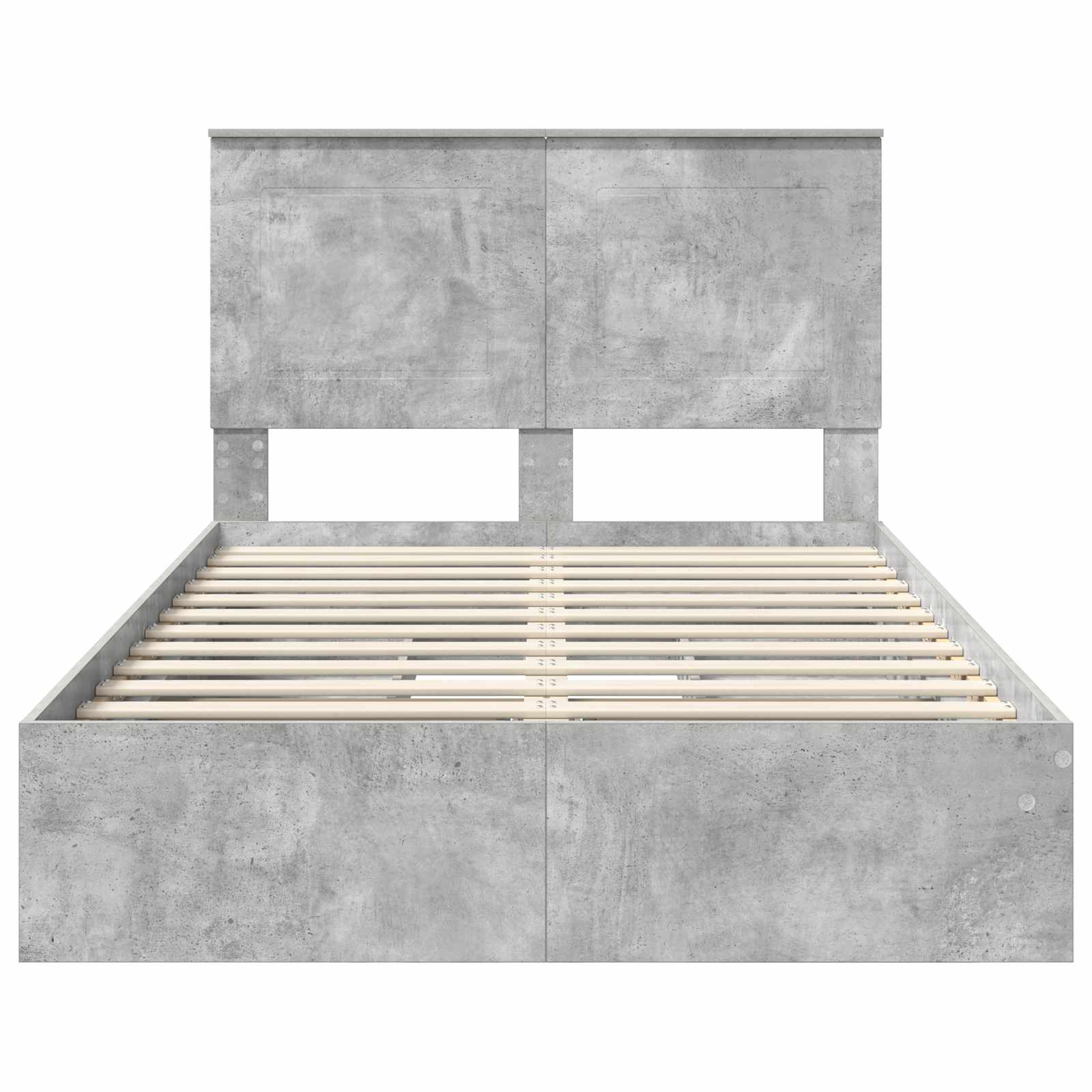 Κρεβάτι Αποθήκης Σκυρόδεμα Γκρι 120 x 190 cm Επεξεργασμένο Ξύλο