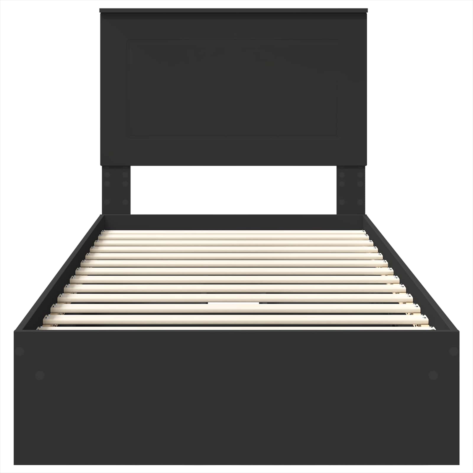 Κρεβάτι Αποθήκης Μαύρο 90 x 190 cm Επεξεργασμένο ξύλο
