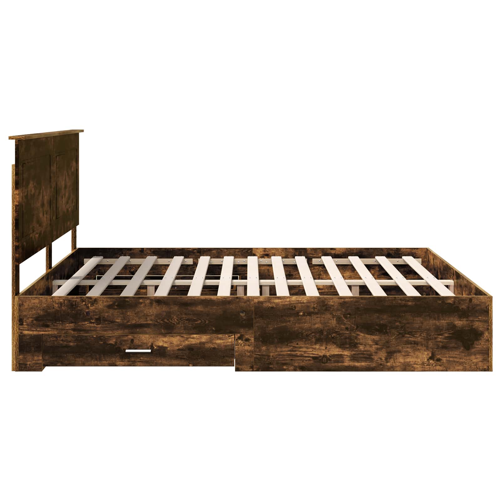 Σκελετός Κρεβατιού με κεφαλάρι Καπνιστό Δρύς 200 x 200 cm