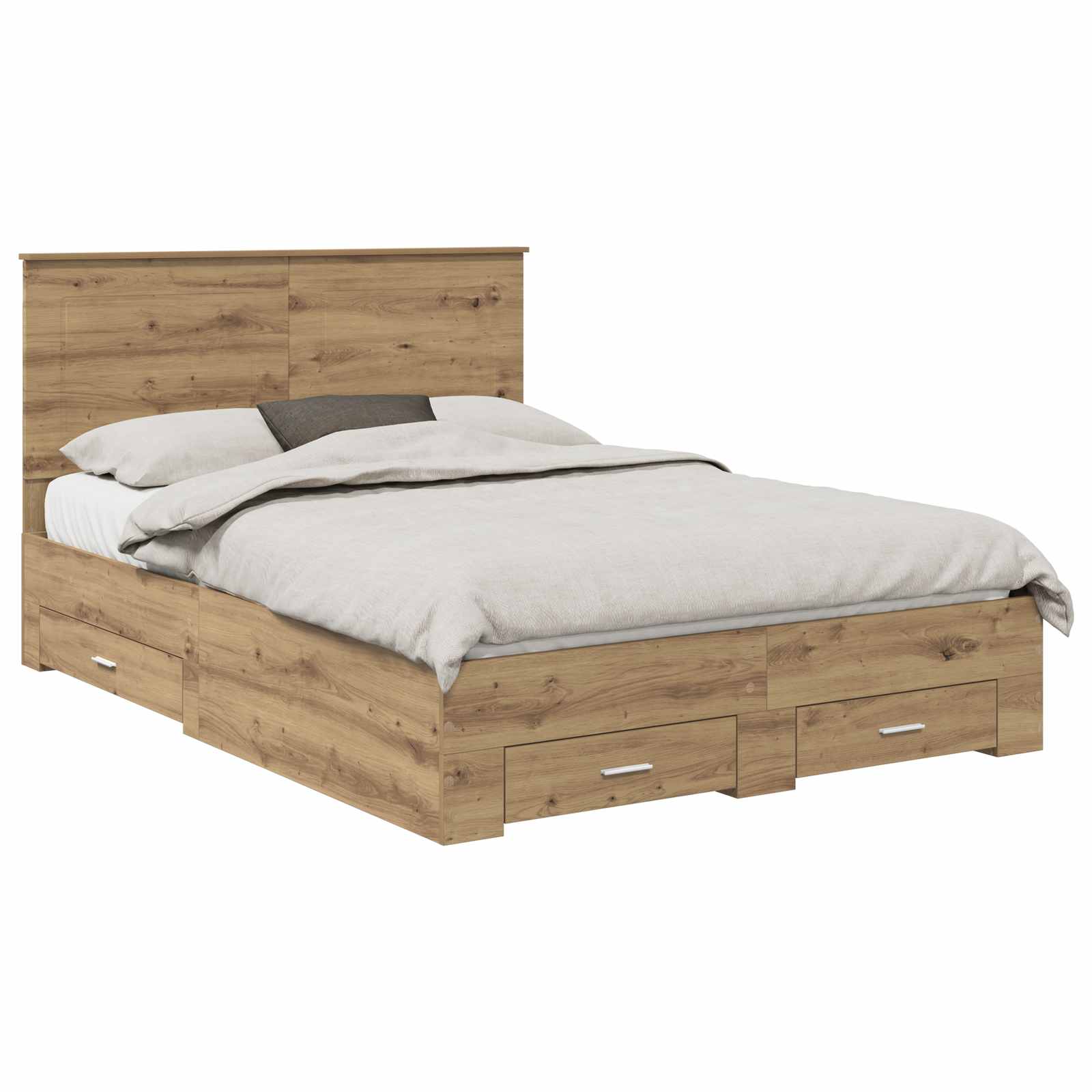 Σκελετός Κρεβατιού Artisan Oak 140 x 190 cm Επεξεργασμένο Ξύλο