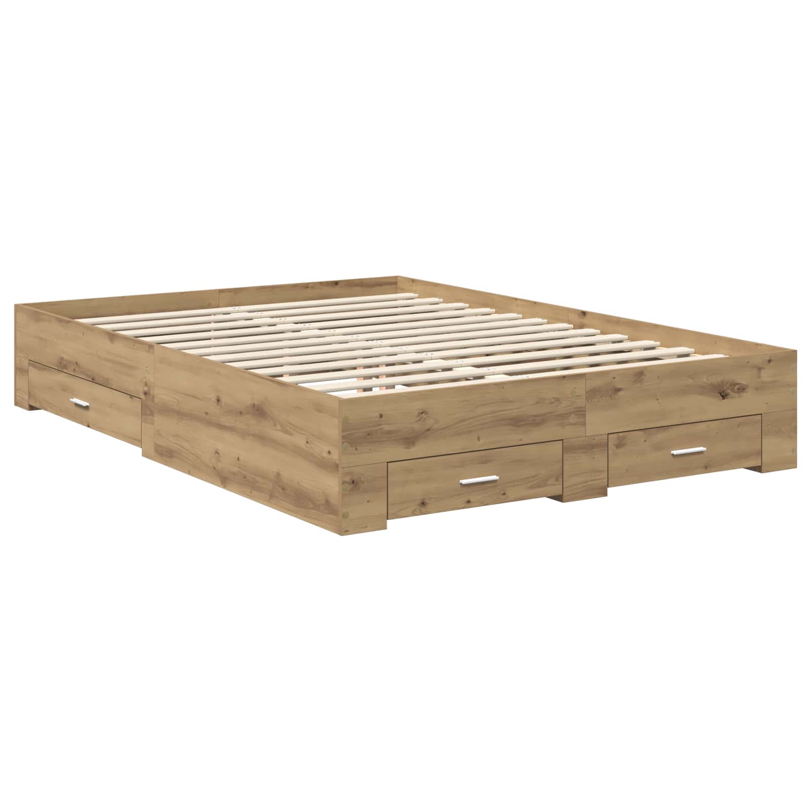 Σκελετός Κρεβατιού Artisan Oak 140 x 190 cm Επεξεργασμένο Ξύλο