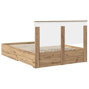 Σκελετός Κρεβατιού Artisan Oak 140 x 190 cm Επεξεργασμένο Ξύλο
