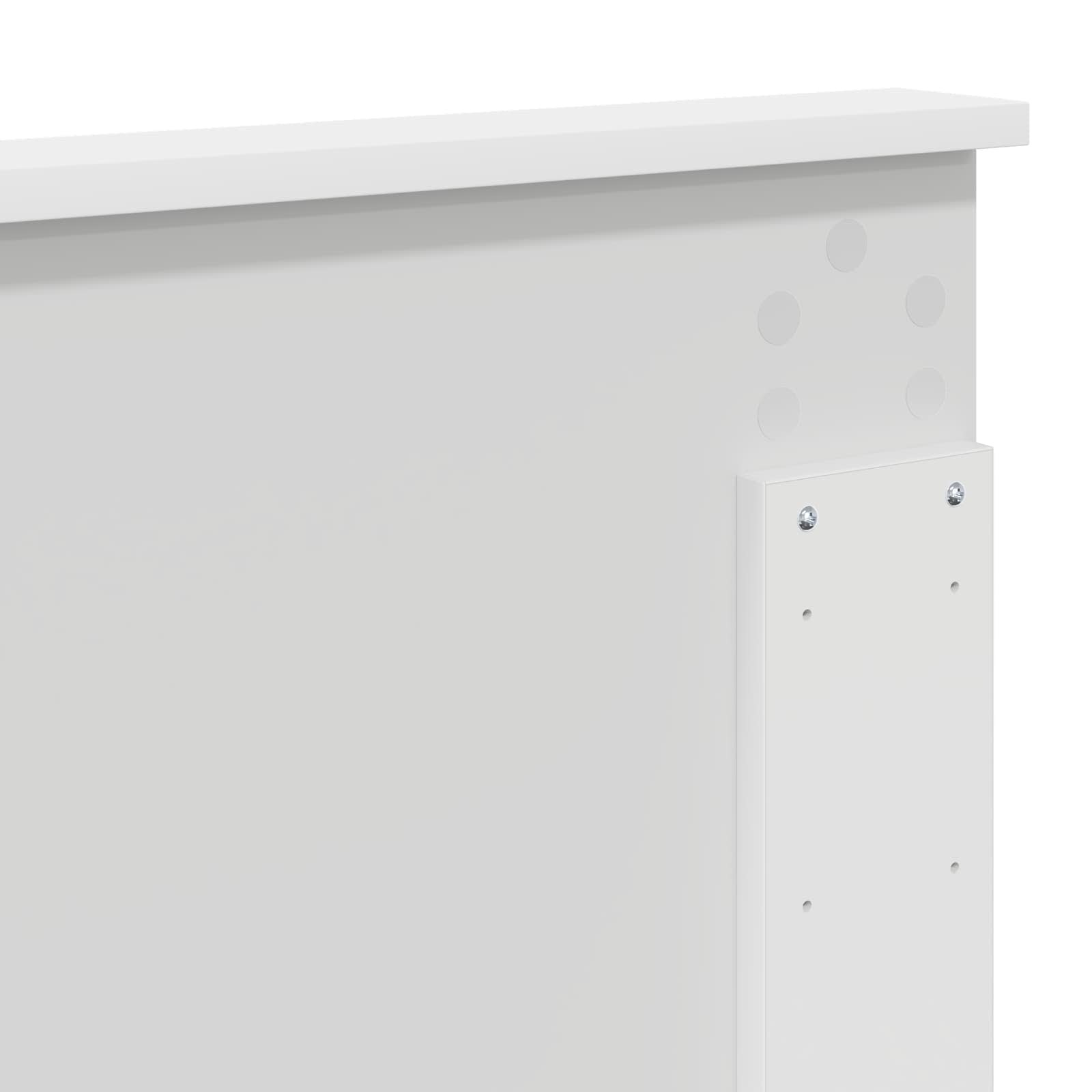 Σκελετός Κρεβατιού Λευκό 140 x 200 cm Επεξεργασμένο ξύλο - Pakobazaar