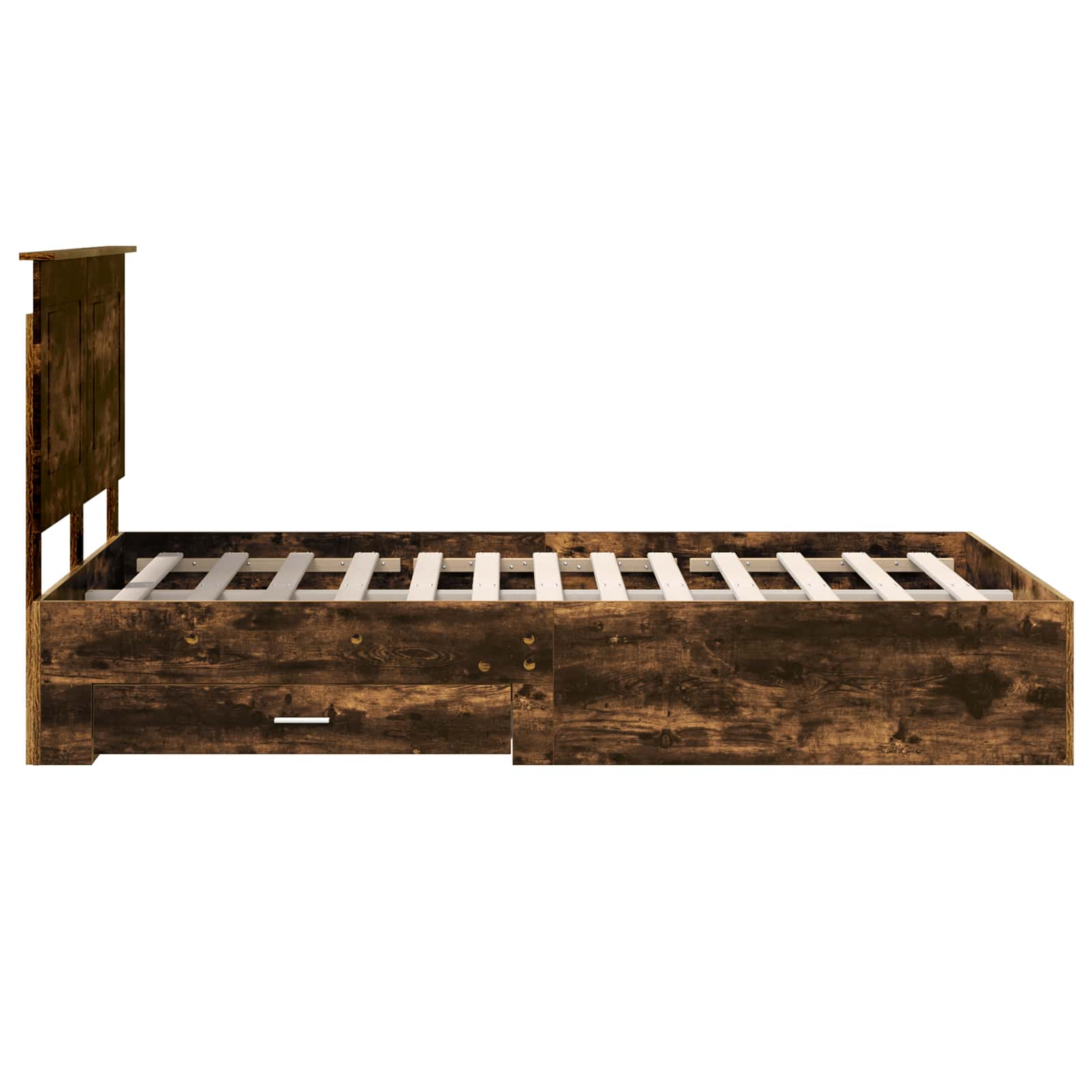 Σκελετός Κρεβατιού με κεφαλάρι Καπνιστό Δρύς 135 x 190 cm