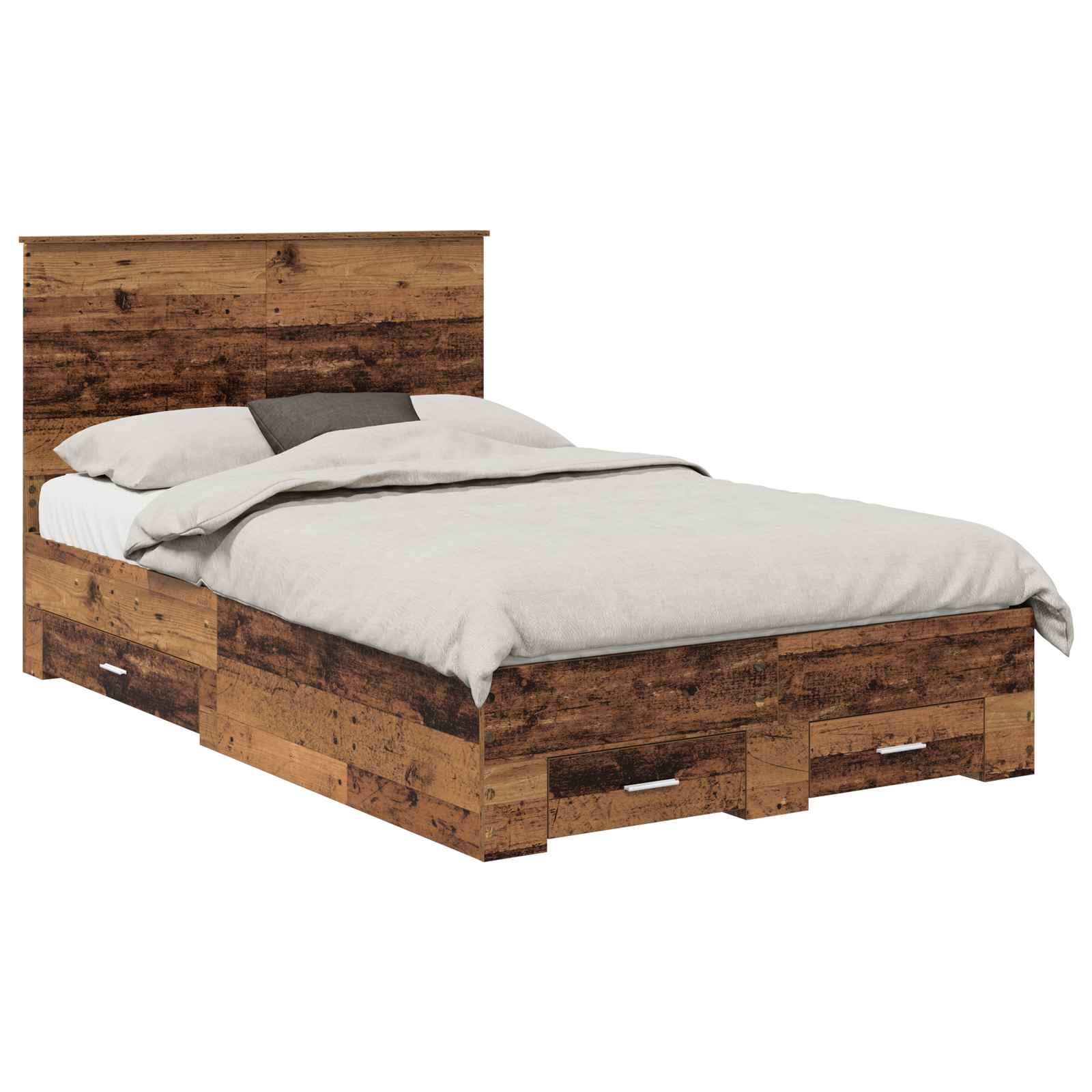 Σκελετός Κρεβατιού Παλιό ξύλο 135 x 190 cm Επεξεργασμένο ξύλο - Pakobazaar