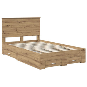 Σκελετός Κρεβατιού Artisan Oak 135 x 190 cm Επεξεργασμένο Ξύλο - Pakobazaar