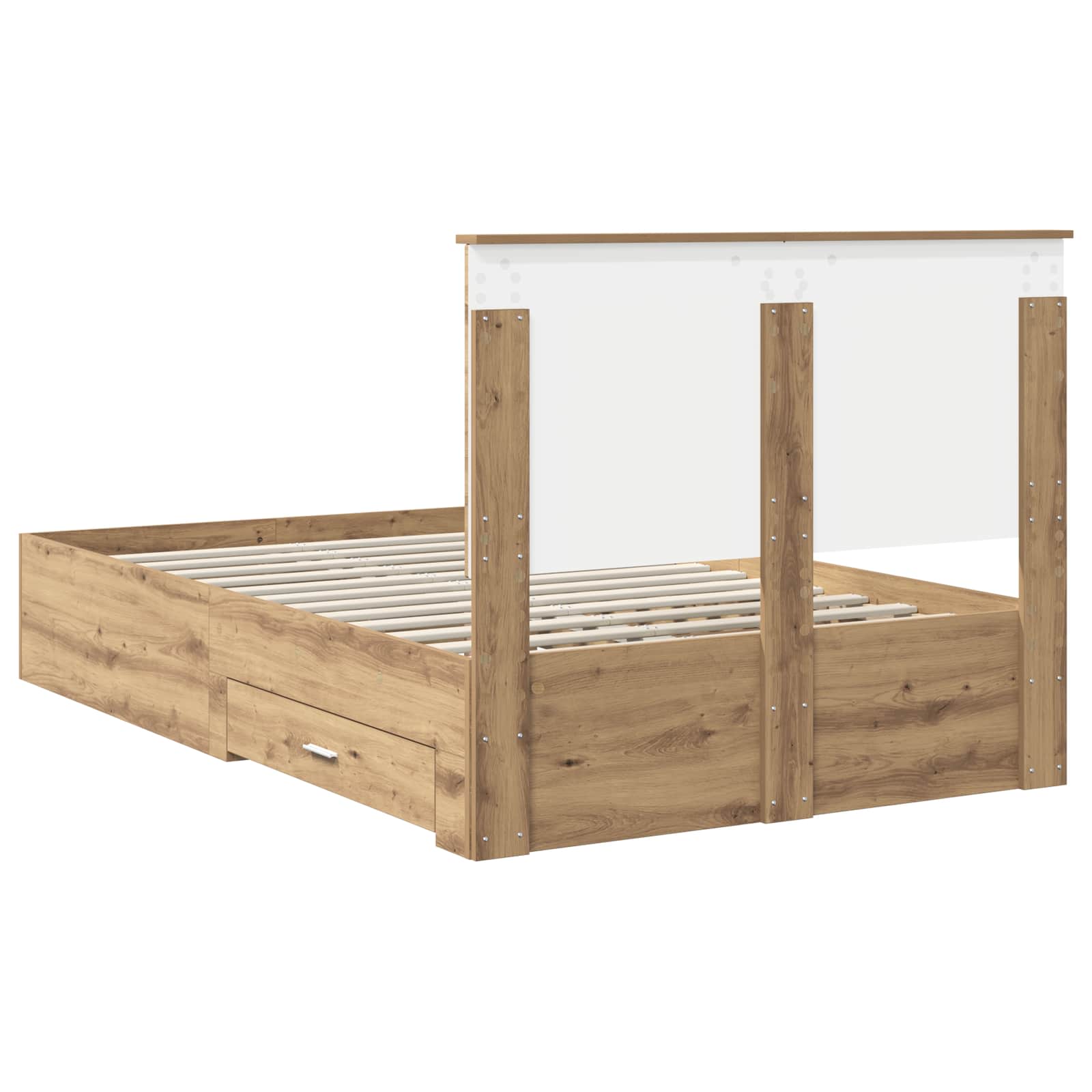 Σκελετός Κρεβατιού Artisan Oak 135 x 190 cm Επεξεργασμένο Ξύλο - Pakobazaar