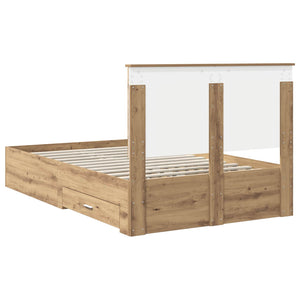 Σκελετός Κρεβατιού Artisan Oak 135 x 190 cm Επεξεργασμένο Ξύλο - Pakobazaar