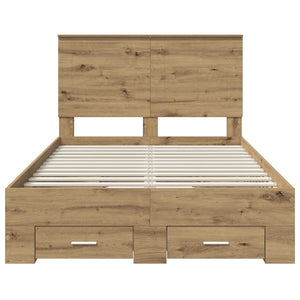 Σκελετός Κρεβατιού Artisan Oak 135 x 190 cm Επεξεργασμένο Ξύλο - Pakobazaar