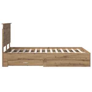 Σκελετός Κρεβατιού Artisan Oak 135 x 190 cm Επεξεργασμένο Ξύλο - Pakobazaar