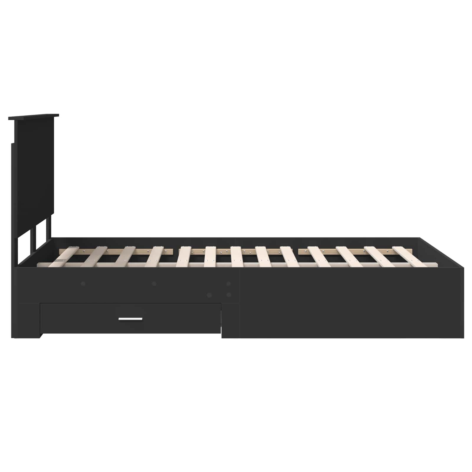 Σκελετός Κρεβατιού Μαύρο 120 x 190 cm Επεξεργασμένο ξύλο