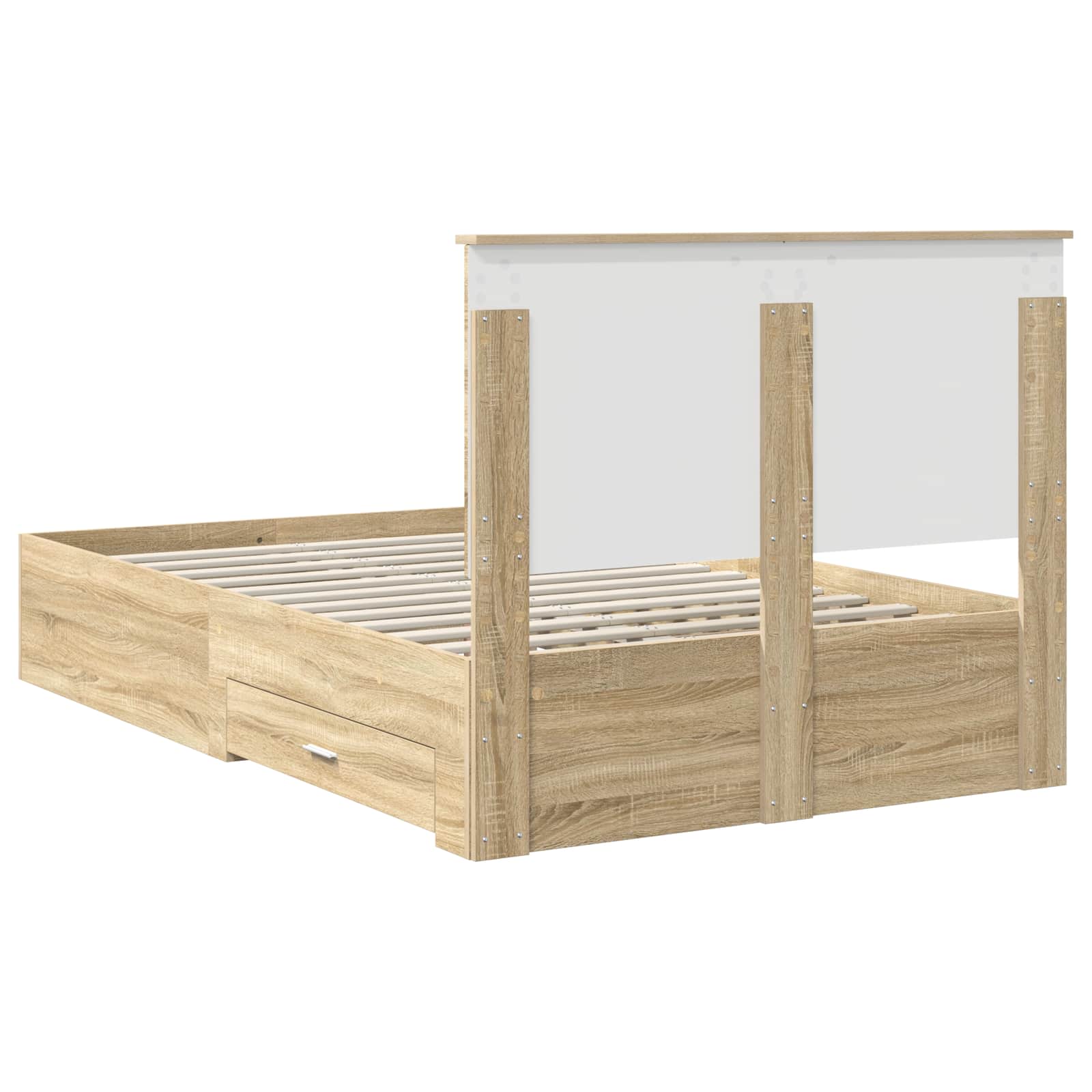 Σκελετός Κρεβατιού Δρύς Sonoma 120 x 200 cm Επεξεργασμένο ξύλο