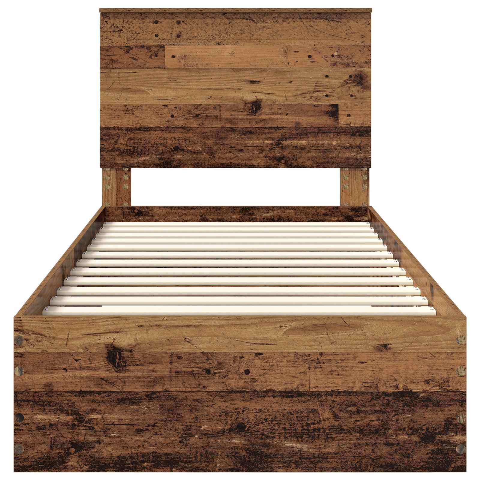 Σκελετός Κρεβατιού Παλιό ξύλο 100 x 200 cm Επεξεργασμένο ξύλο