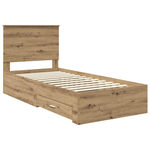 Σκελετός Κρεβατιού Artisan Oak 100 x 200 cm Επεξεργασμένο Ξύλο