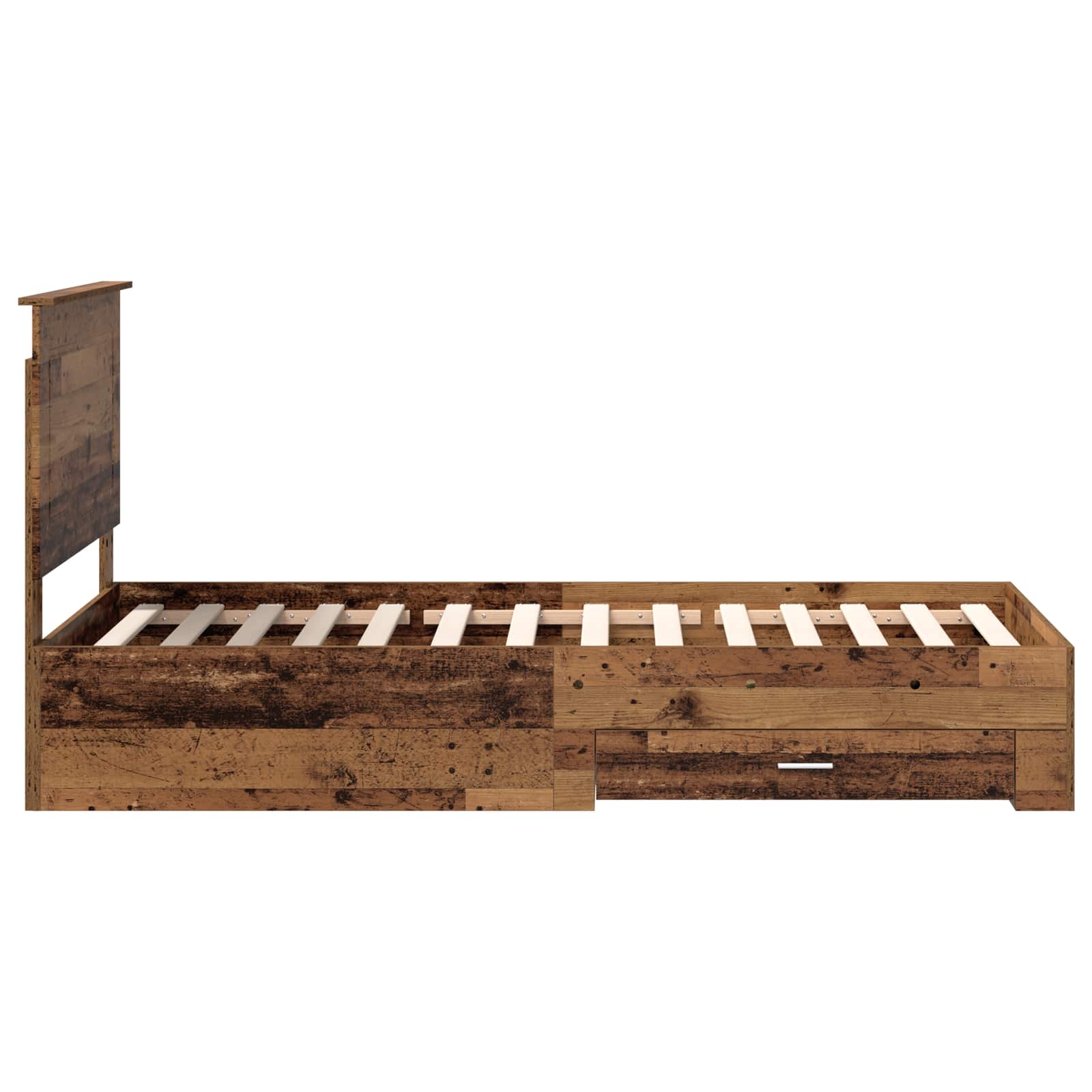 Σκελετός Κρεβατιού Παλιό ξύλο 90 x 190 cm Επεξεργασμένο ξύλο