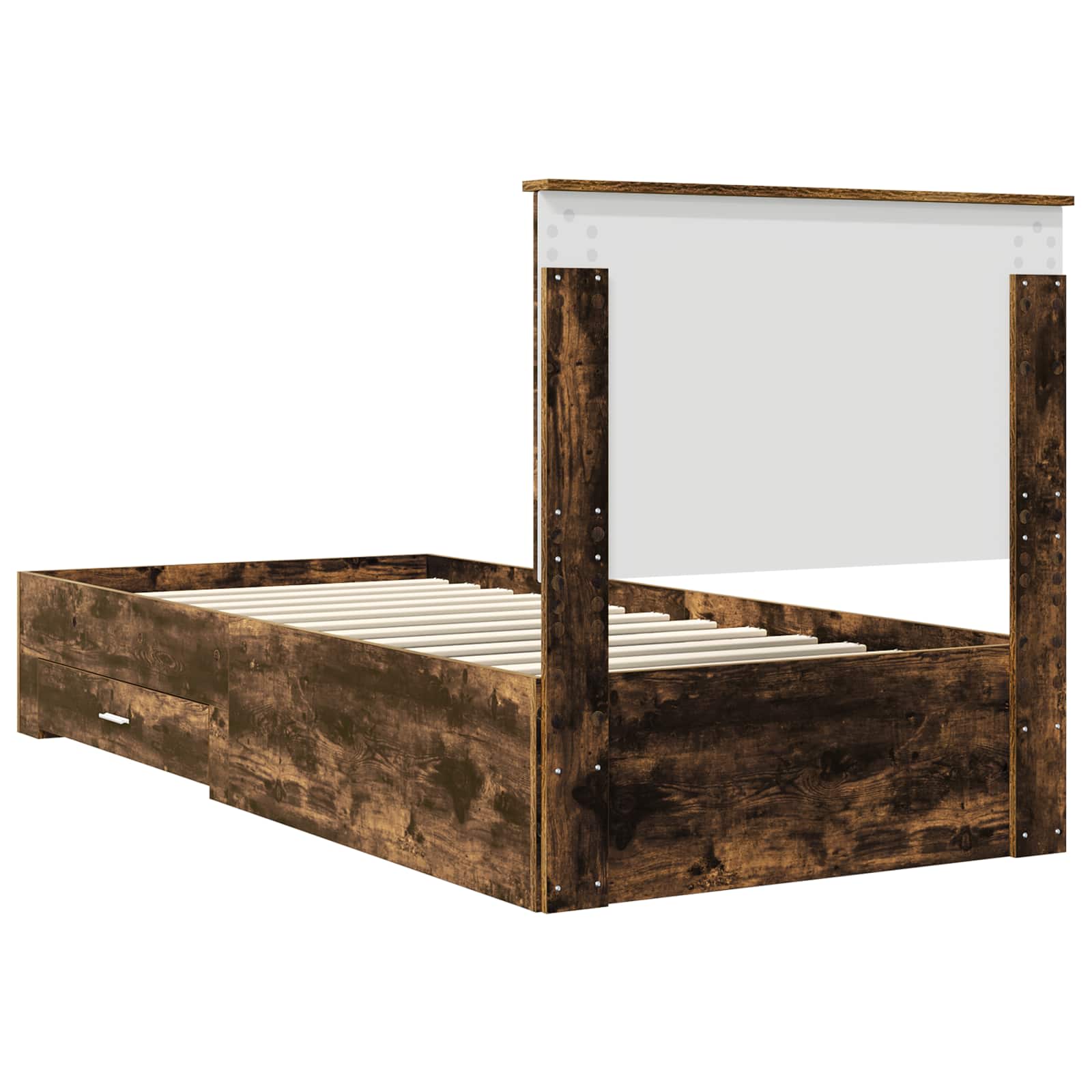 Σκελετός Κρεβατιού Καπνιστό Δρύς 90 x 200 cm Επεξεργασμένο ξύλο - Pakobazaar