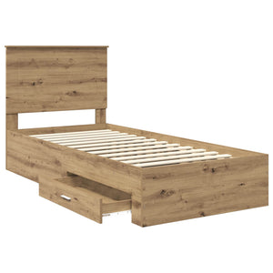 Σκελετός Κρεβατιού Artisan Oak 90 x 200 cm Επεξεργασμένο Ξύλο