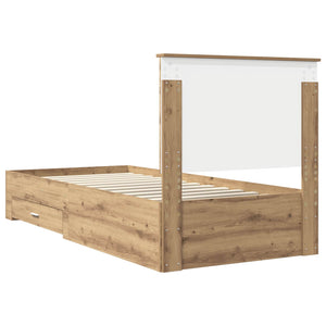 Σκελετός Κρεβατιού Artisan Oak 90 x 200 cm Επεξεργασμένο Ξύλο