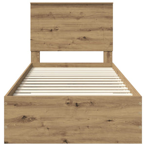 Σκελετός Κρεβατιού Artisan Oak 90 x 200 cm Επεξεργασμένο Ξύλο