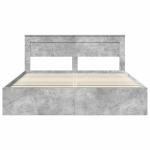 Σκελετός Κρεβατιού Σκυρόδεμα 180 x 200 cm Στερεά ξυλεία πεύκου