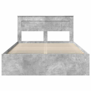 Σκελετός Κρεβατιού Σκυρόδεμα 140 x 200 cm Στερεά ξυλεία πεύκου