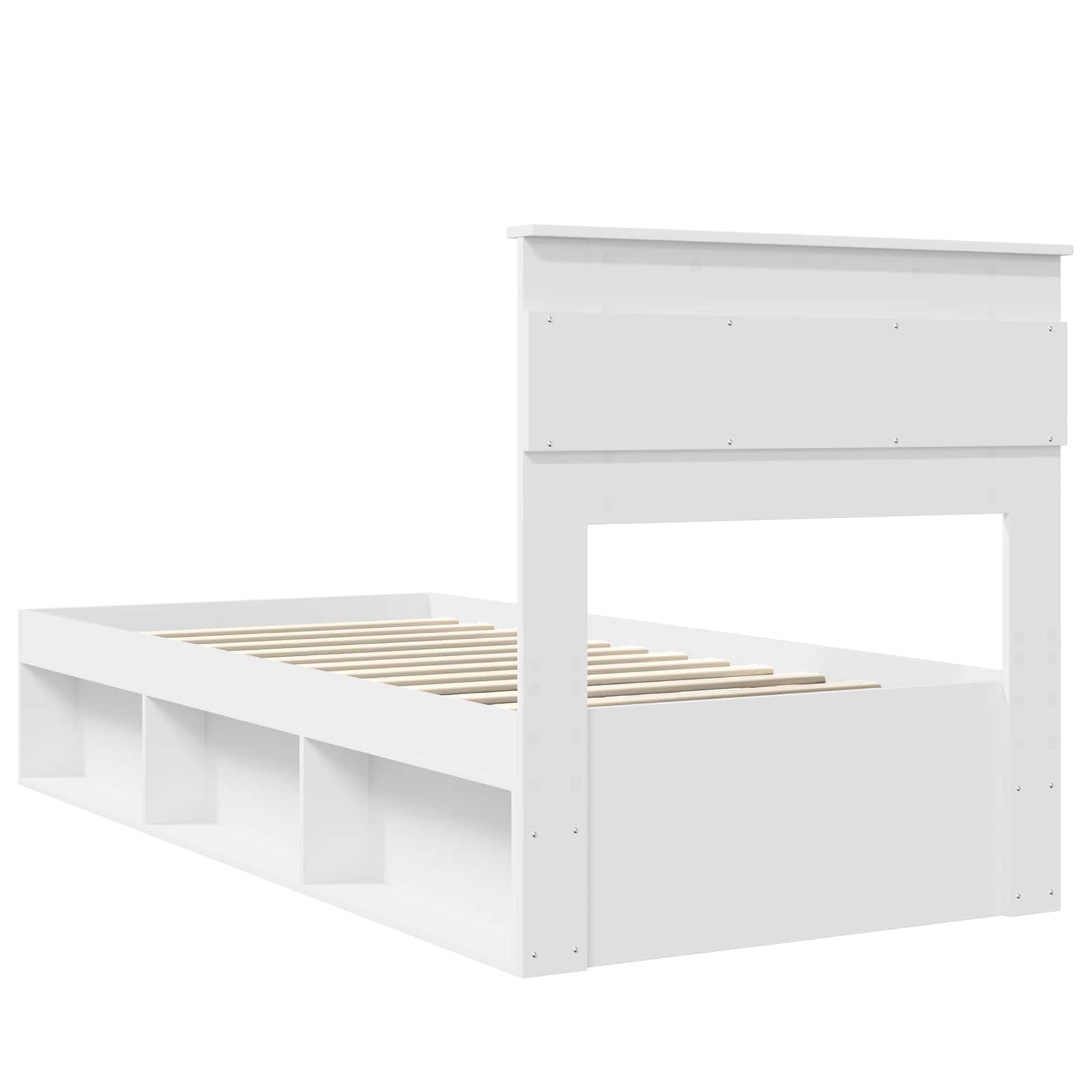 Σκελετός Κρεβατιού Λευκό 90 x 190 cm Στερεά ξυλεία πεύκου