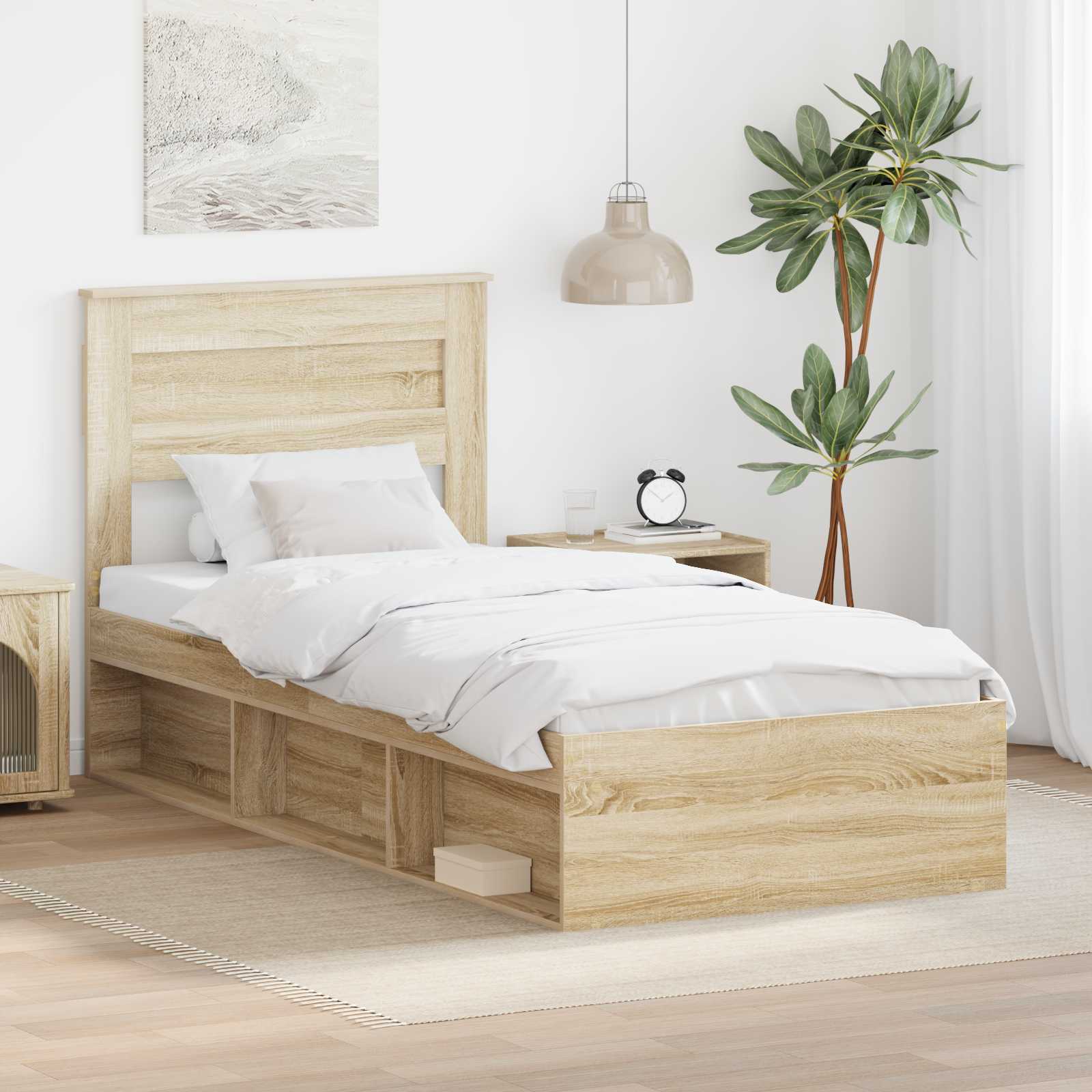 Σκελετός Κρεβατιού Σονόμα 90 x 190 cm Στερεά ξυλεία πεύκου