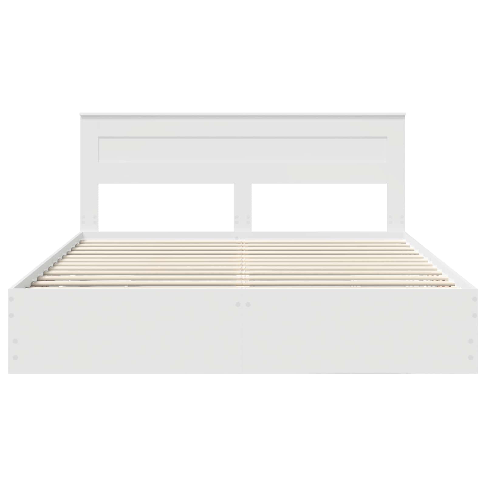 Σκελετός Κρεβατιού Λευκό 180 x 200 cm Μηχανήματος Ξύλο