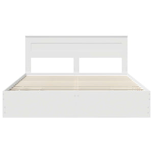 Σκελετός Κρεβατιού Λευκό 180 x 200 cm Μηχανήματος Ξύλο