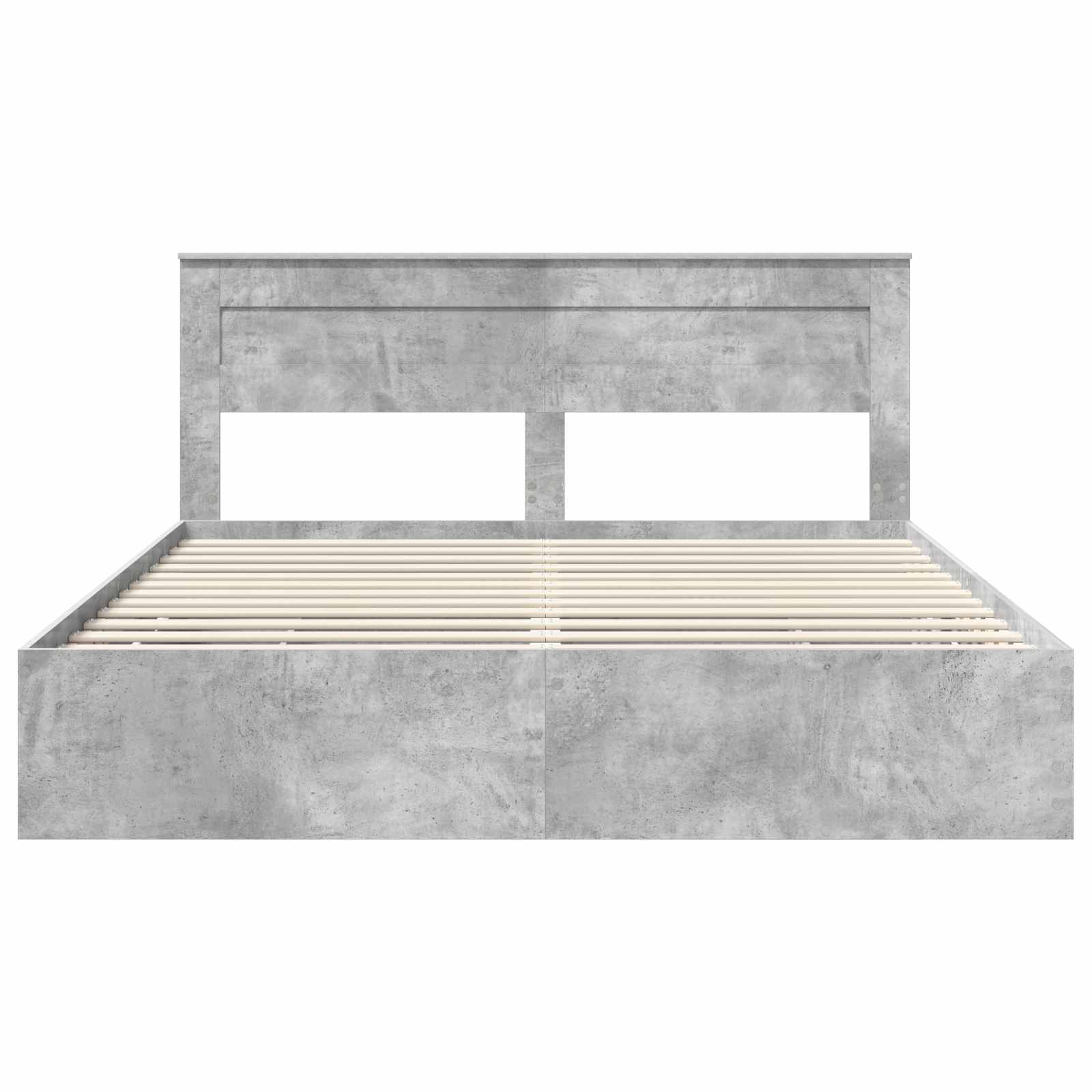 Σκελετός Κρεβατιού Σκυρόδεμα Γκρι 180 x 200 cm Μηχανήματος Ξύλο