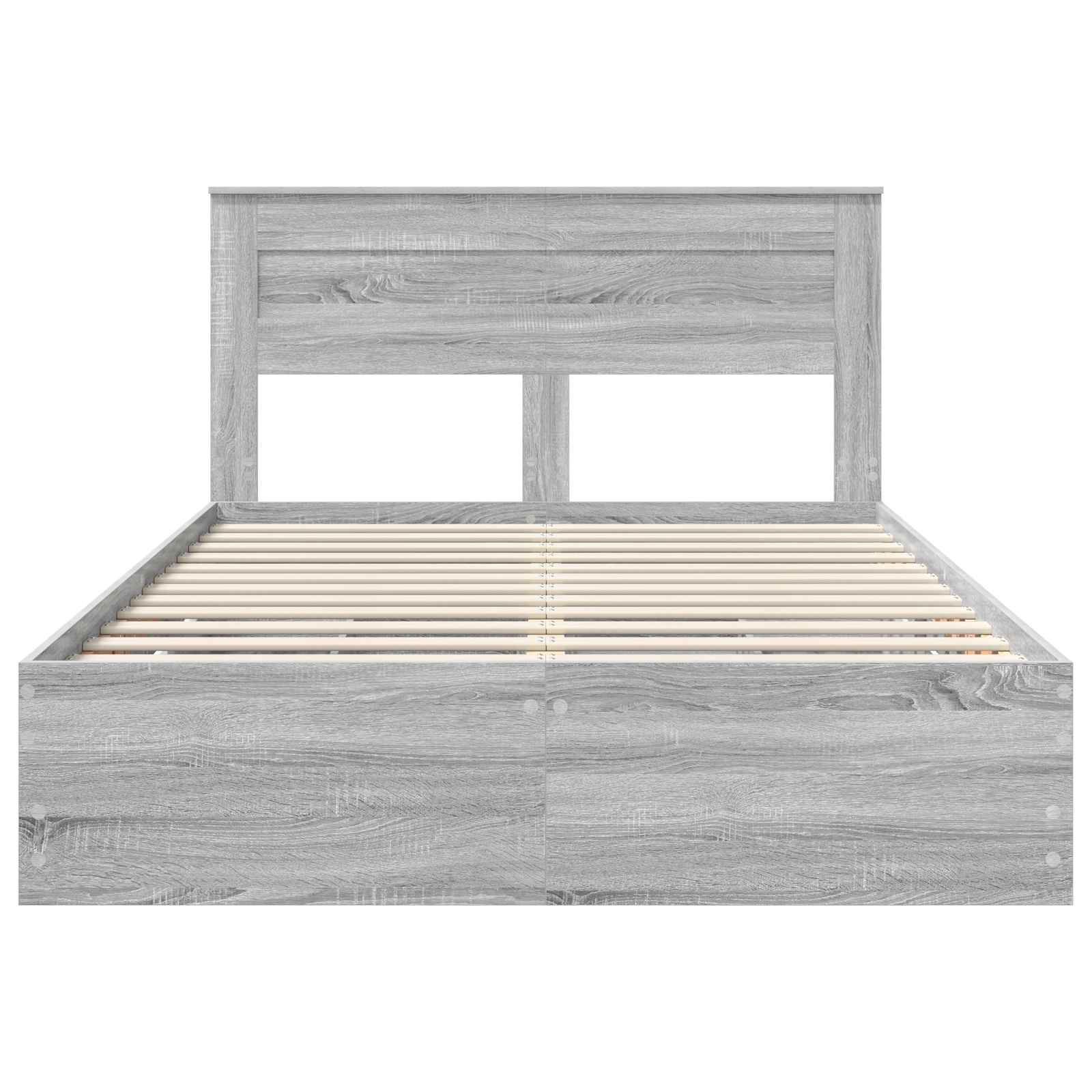 Σκελετός Κρεβατιού Γκρίζο Σονομα 150 x 200 cm Μηχανήματος Ξύλο