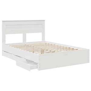Σκελετός Κρεβατιού Λευκό 140 x 200 cm Μηχανήματος Ξύλο