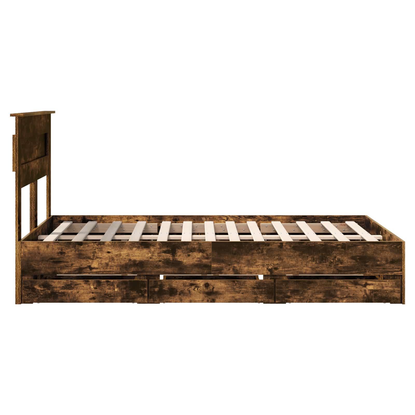 Σκελετός Κρεβατιού Καπνιστό Δρύς 135 x 190 cm Μηχανήματος Ξύλο