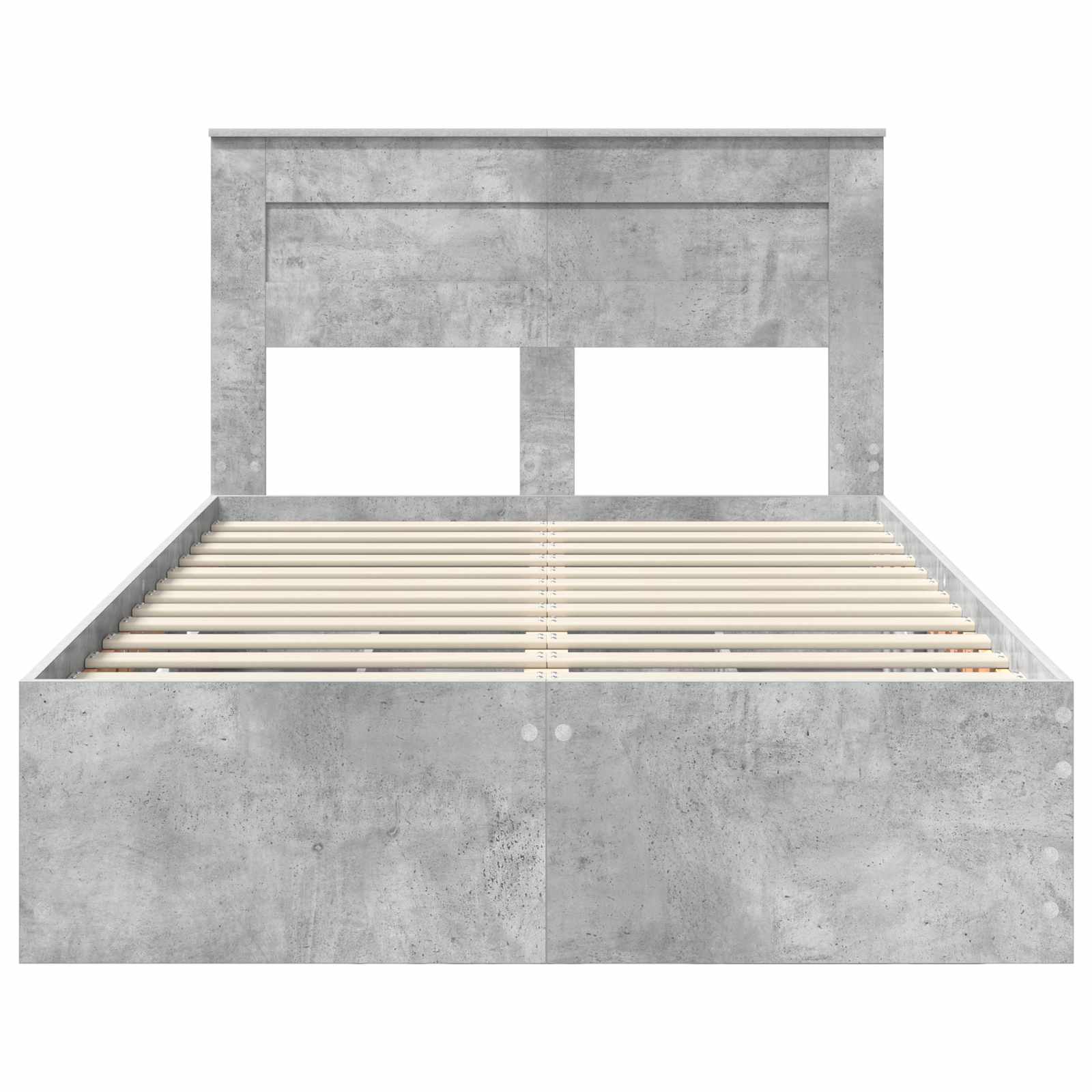 Σκελετός Κρεβατιού Σκυρόδεμα Γκρι 120 x 190 cm Μηχανήματος Ξύλο