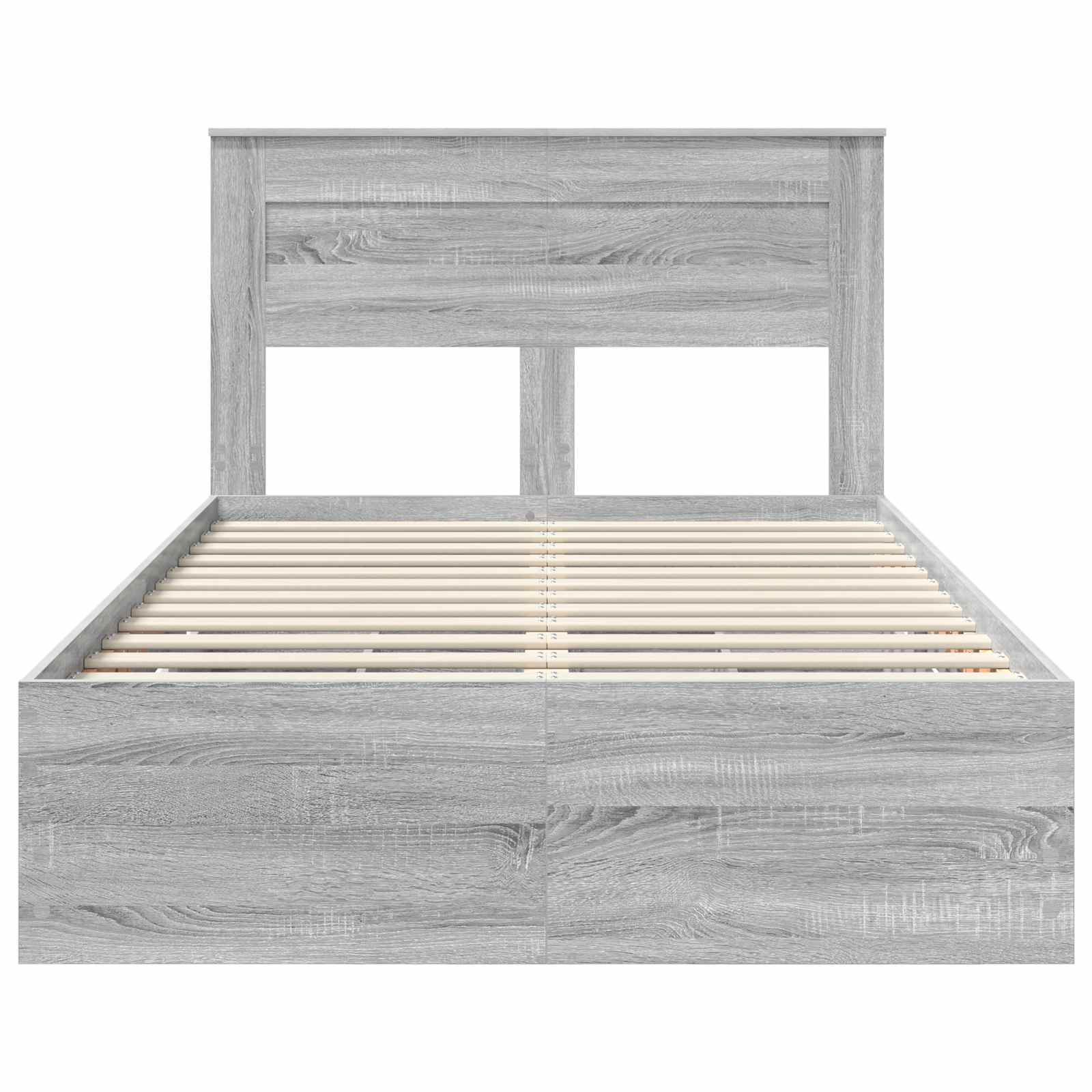 Σκελετός Κρεβατιού Γκρίζο Σονομα 120 x 190 cm Μηχανήματος Ξύλο