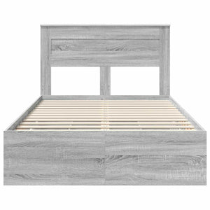 Σκελετός Κρεβατιού Γκρίζο Σονομα 120 x 190 cm Μηχανήματος Ξύλο