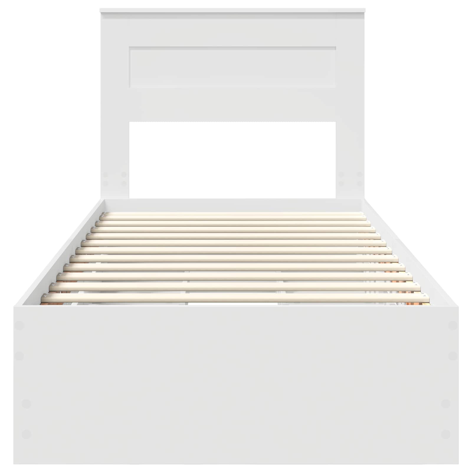Σκελετός Κρεβατιού Λευκό 100 x 200 cm Μηχανήματος Ξύλο - Pakobazaar