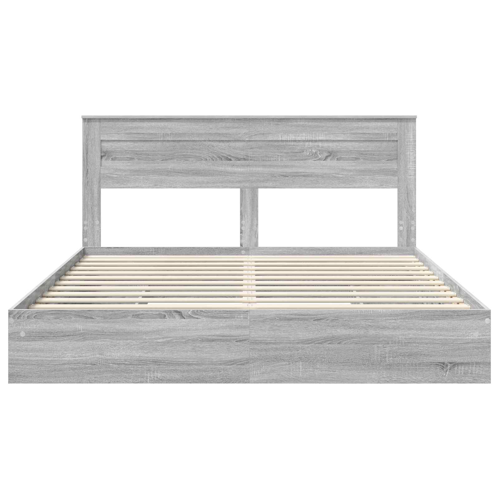 Κρεβάτι Αποθήκης Γκρίζο Σονομα 200 x 200 cm Επεξεργασμένο ξύλο - Pakobazaar