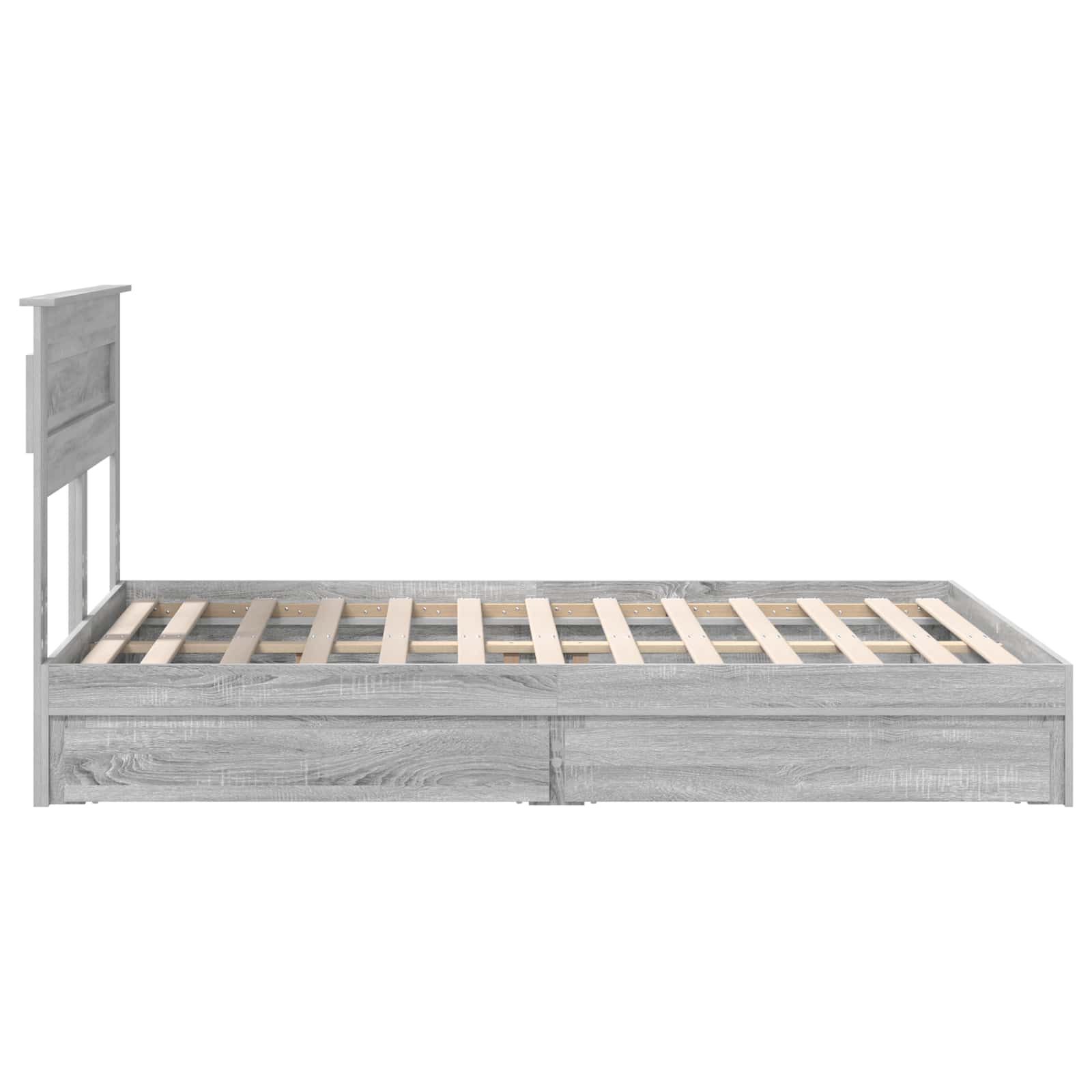 Κρεβάτι Αποθήκης Γκρίζο Σονομα 150 x 200 cm Επεξεργασμένο ξύλο