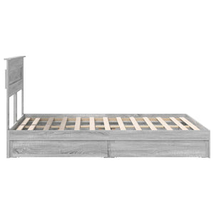 Κρεβάτι Αποθήκης Γκρίζο Σονομα 150 x 200 cm Επεξεργασμένο Ξύλο